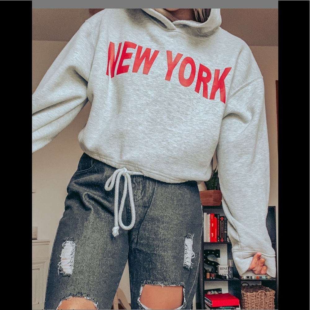 Zara New York Cropped Sweater